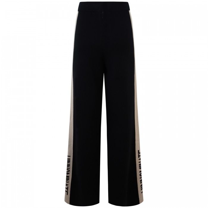 Pantalone tuta nero in maglia per donna