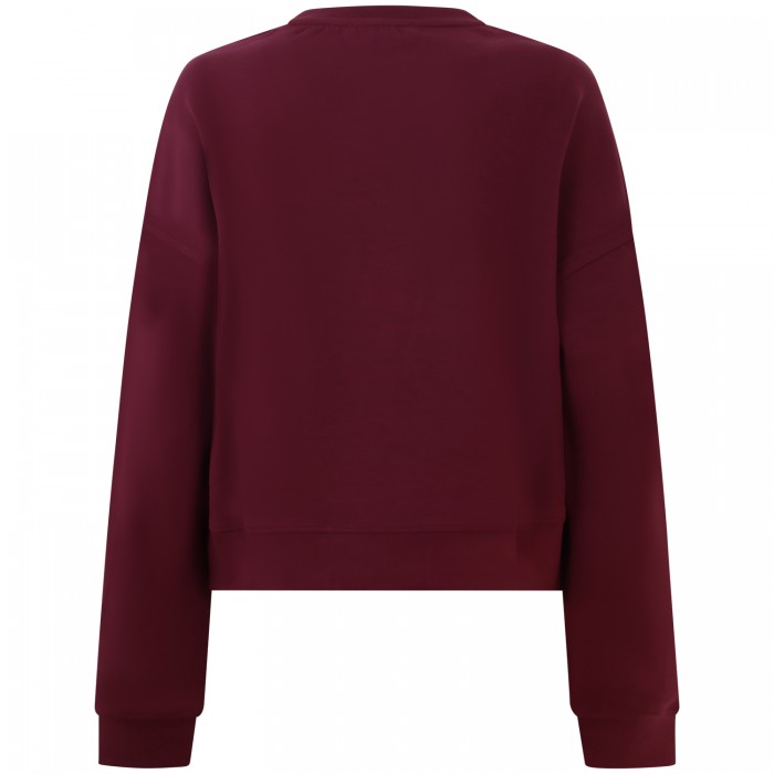 Felpa bordeaux corta per donna