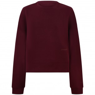 Felpa bordeaux corta per donna
