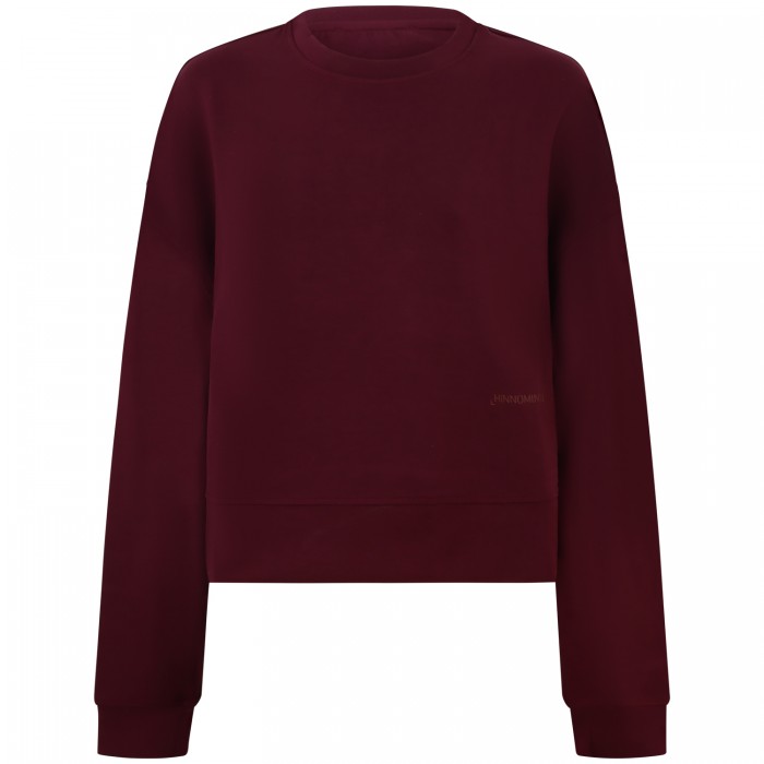 Felpa bordeaux corta per donna