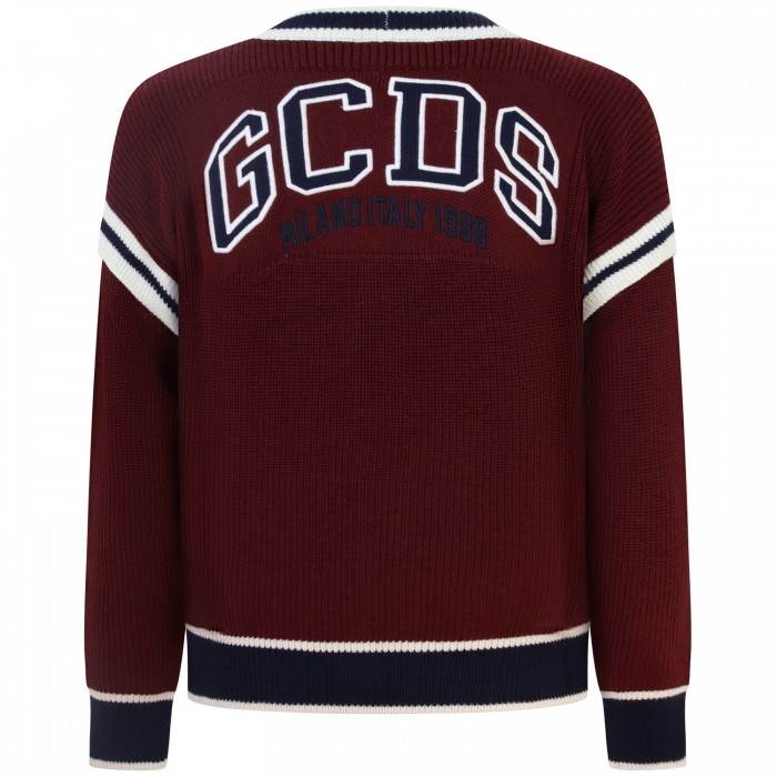 Cardigan bordeaux per uomo