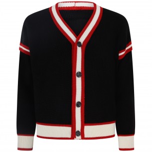 Cardigan nero per uomo