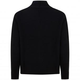 Cardigan nero per uomo 2