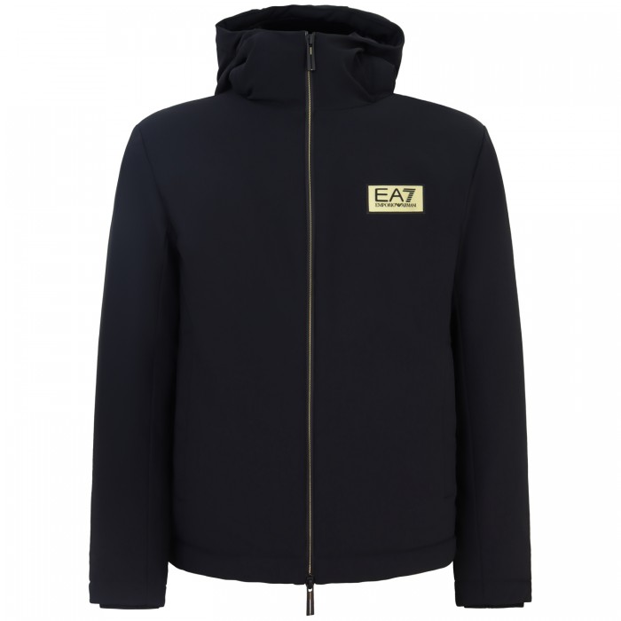 Giubbotto nero con mini logo per uomo