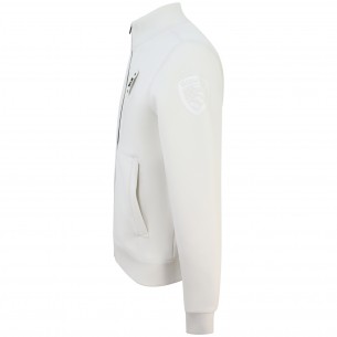 Felpa avorio con zip per uomo 2