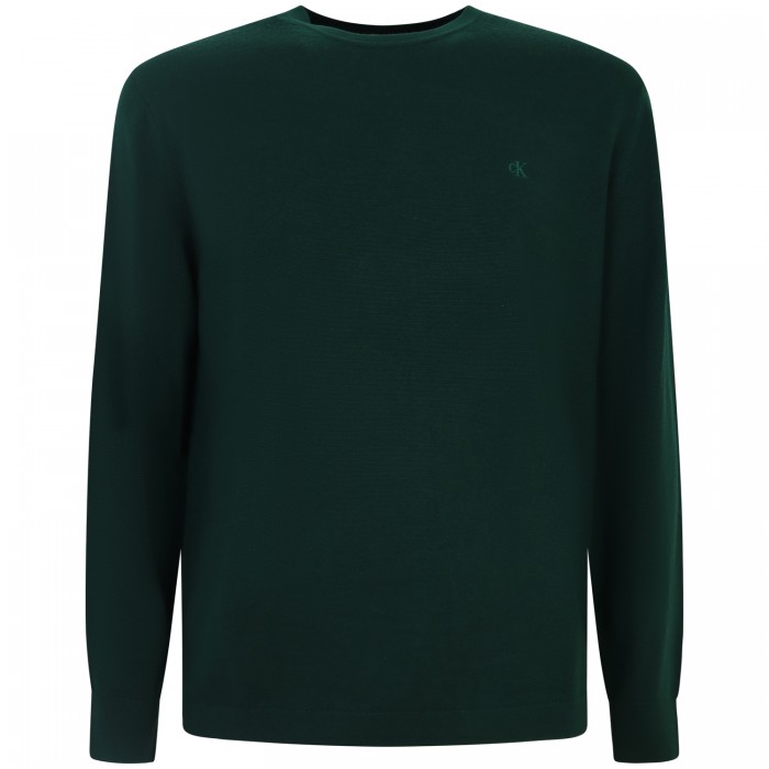Maglione verde con mini logo per uomo