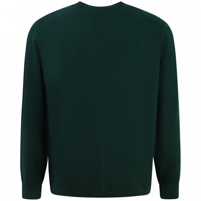 Maglione verde con mini logo per uomo