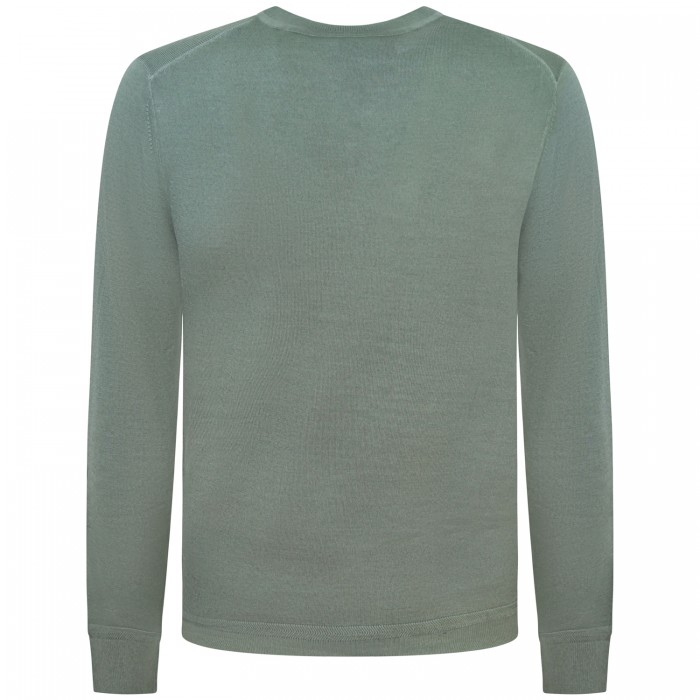 Maglione verde con mini logo per uomo