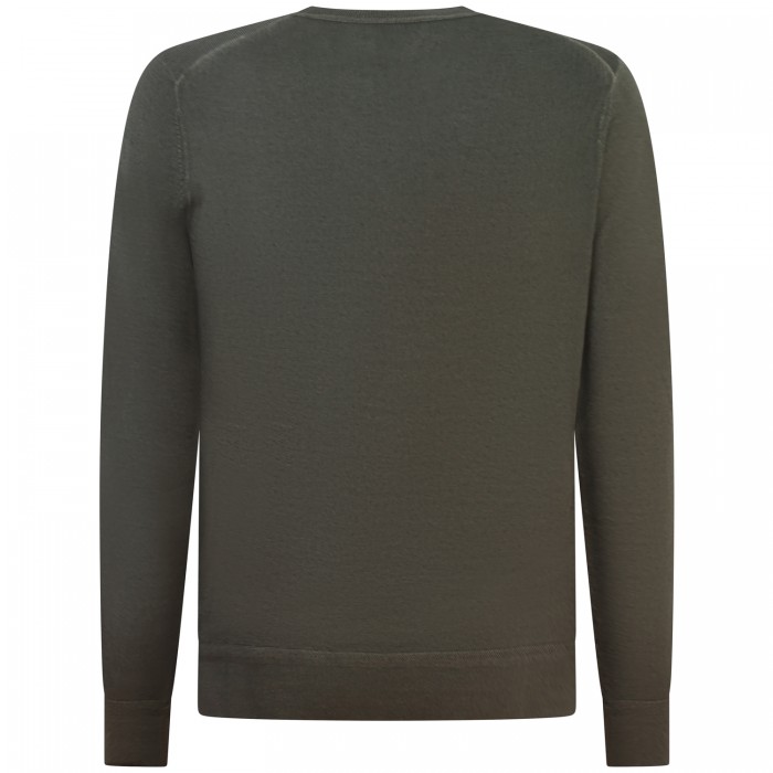 Maglione verde con mini logo per uomo