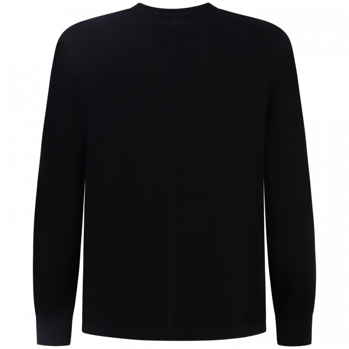 Maglione nero con mini logo per uomo