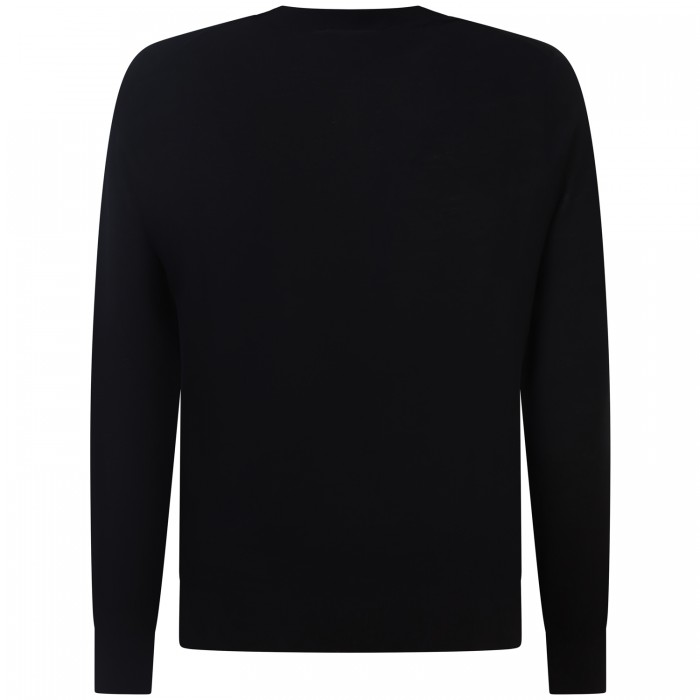 Maglione nero con mini logo per uomo