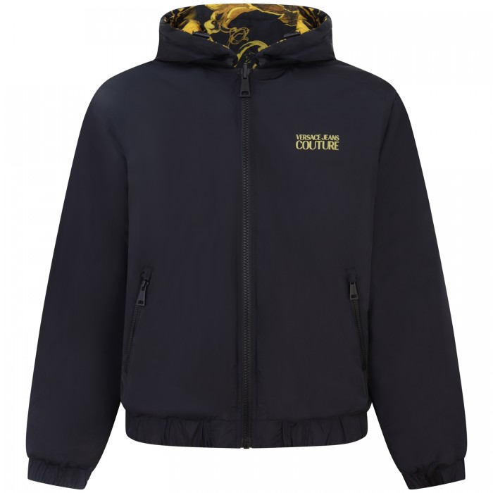 Giubbotto reversibile nero e fantasia...