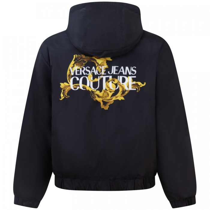 Giubbotto reversibile nero e fantasia...