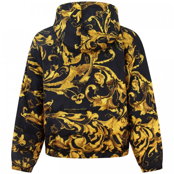 Giubbotto reversibile nero e fantasia...