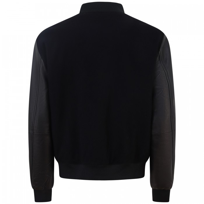 Giubbotto nero con mini logo per uomo Giubbotto nero con mini logo per uomo