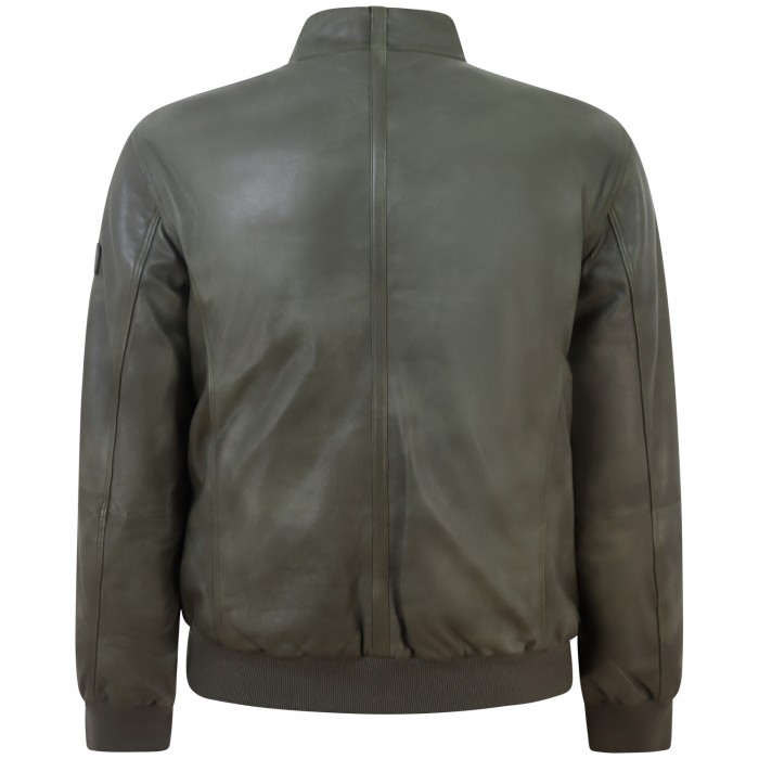 Giubbotto verde di pelle 'FIONIA TT'...