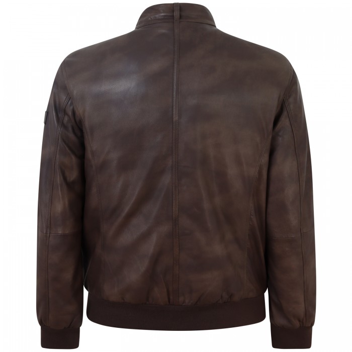 Giubbotto marrone di pelle 'FIONIA...