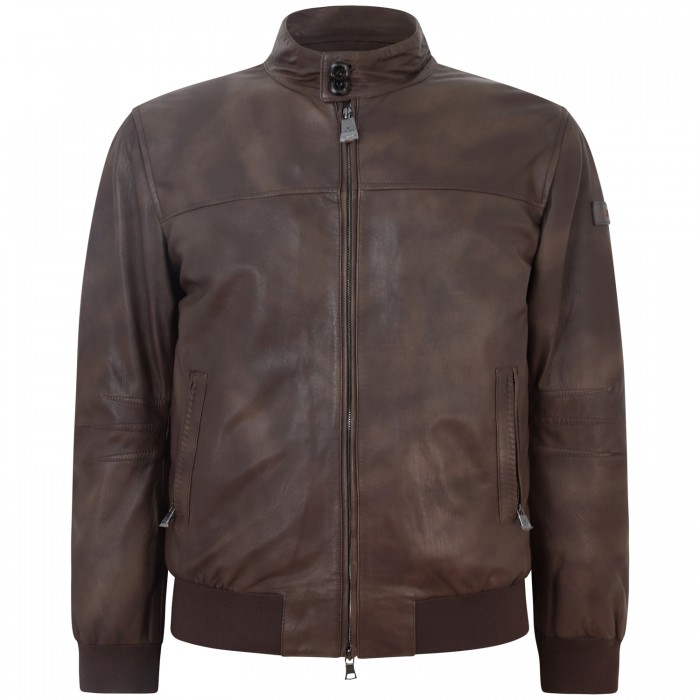 Giubbotto marrone di pelle 'FIONIA...