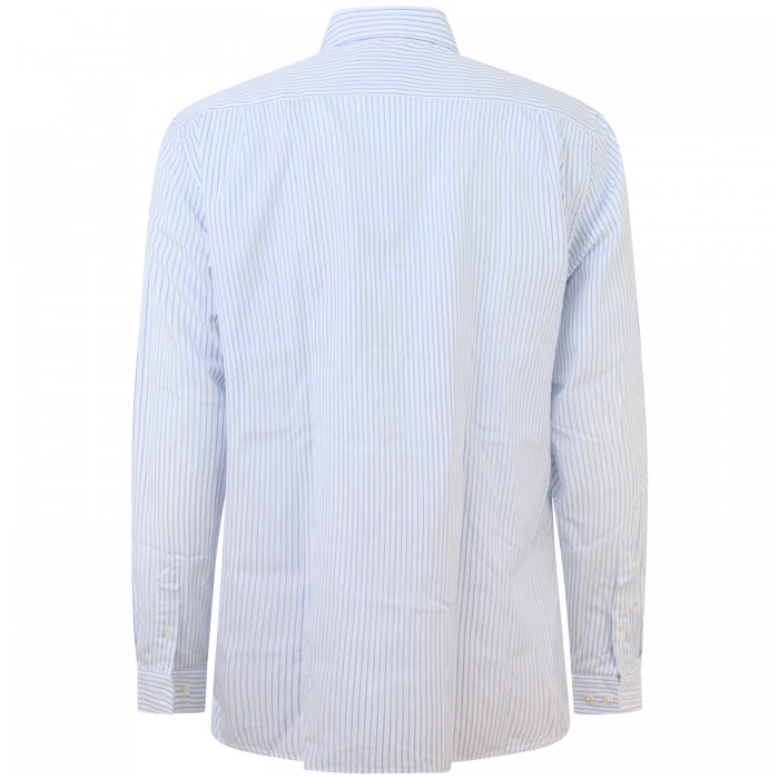 Camicia bianca e celeste con mini...