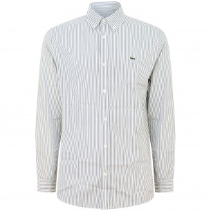 Camicia bianca e verde con...