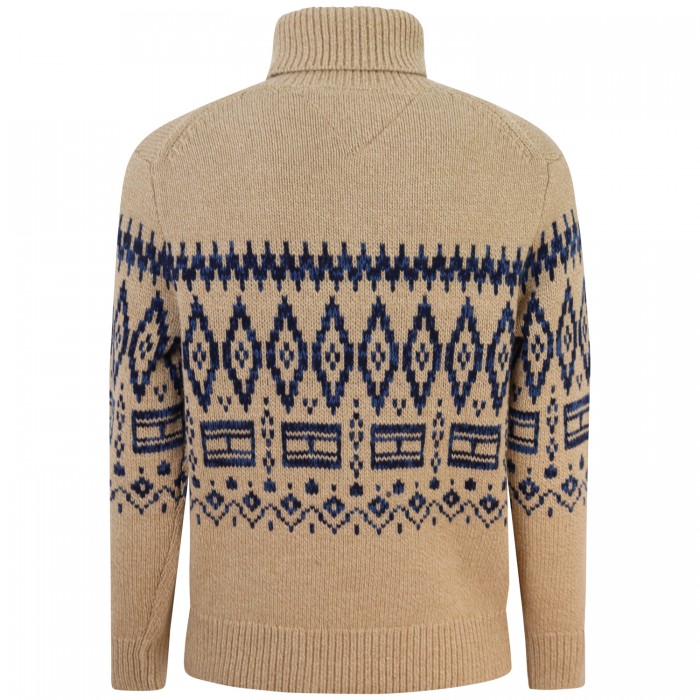 Dolcevita marrone con logo per uomo