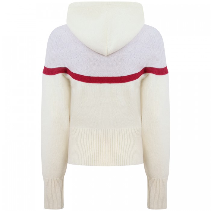 Maglione bianco con logo centrale per...