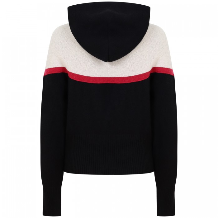 Maglione nero con logo centrale per...