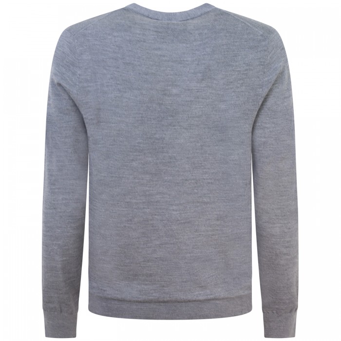 Maglione grigio con mini logo per uomo