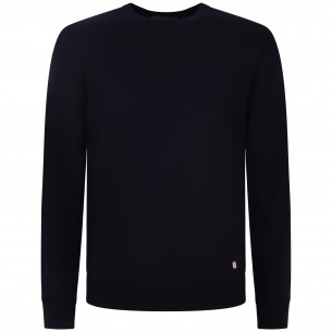 Maglione blu con mini logo...