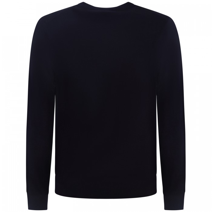 Maglione blu con mini logo per uomo