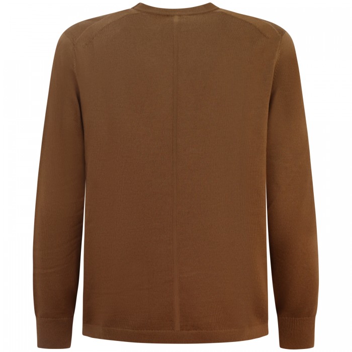 Maglione marrone con mini logo per uomo