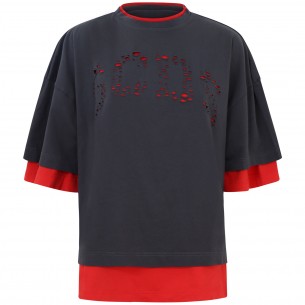 T-shirt grigia per donna