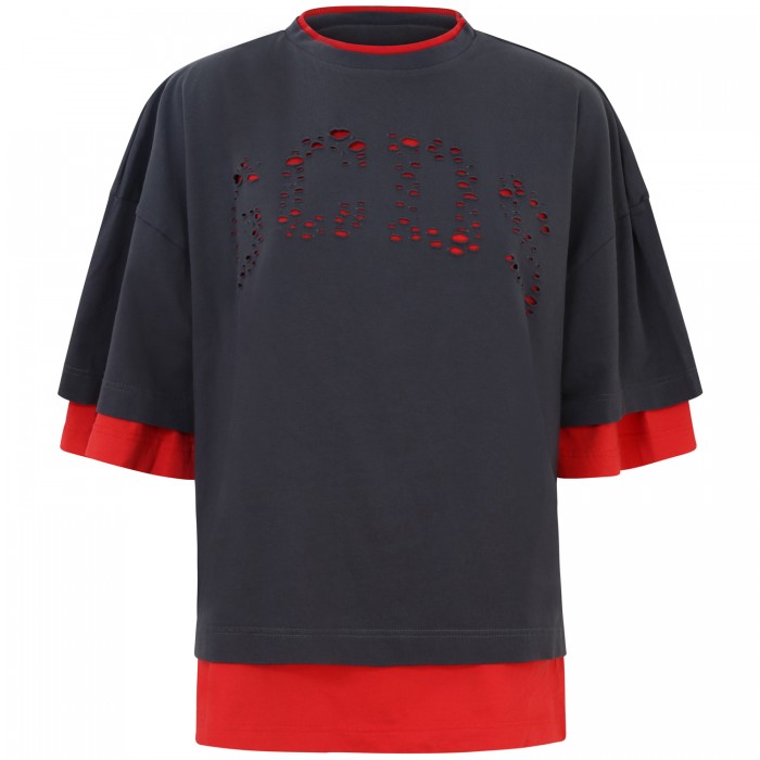 T-shirt grigia per donna