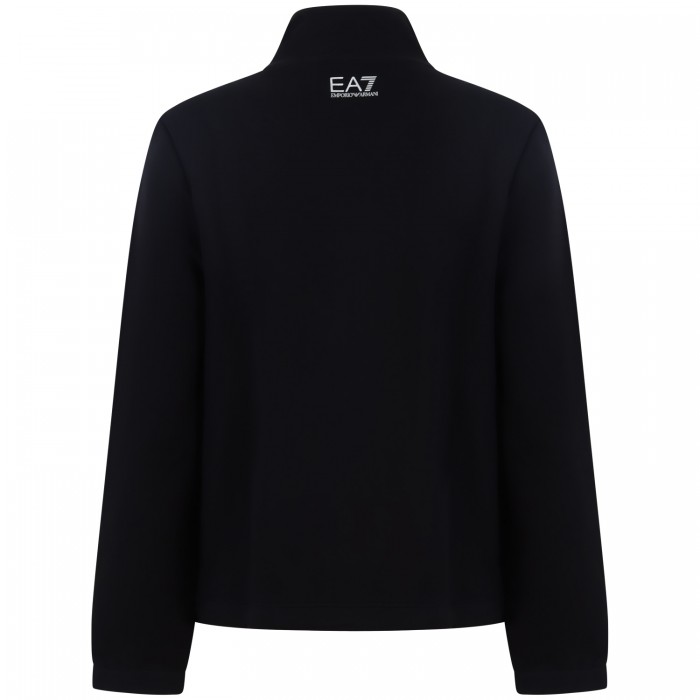 Felpa con zip nera per donna