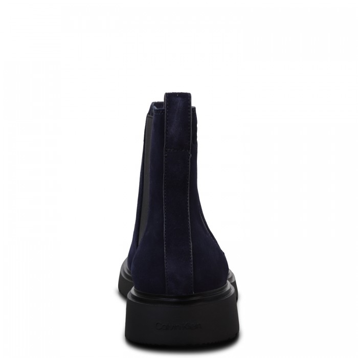 Stivaletti blu scamosciato per uomo