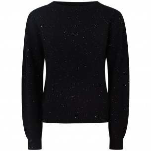 Maglione nero con strass...