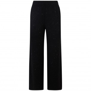 Pantalone nero con strass...