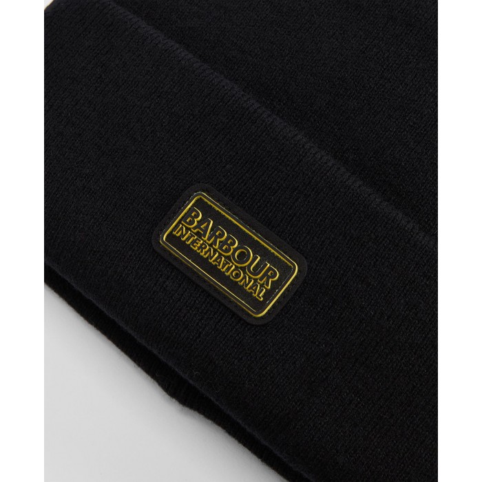 Cappello nero con mini logo per uomo