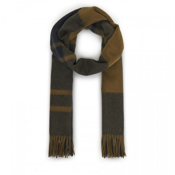 Sciarpa verde a fantasia per uomo