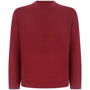 Maglione bordeaux a coste...