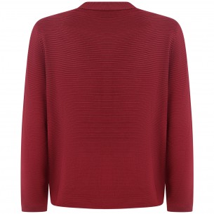 Maglione bordeaux a coste... 2