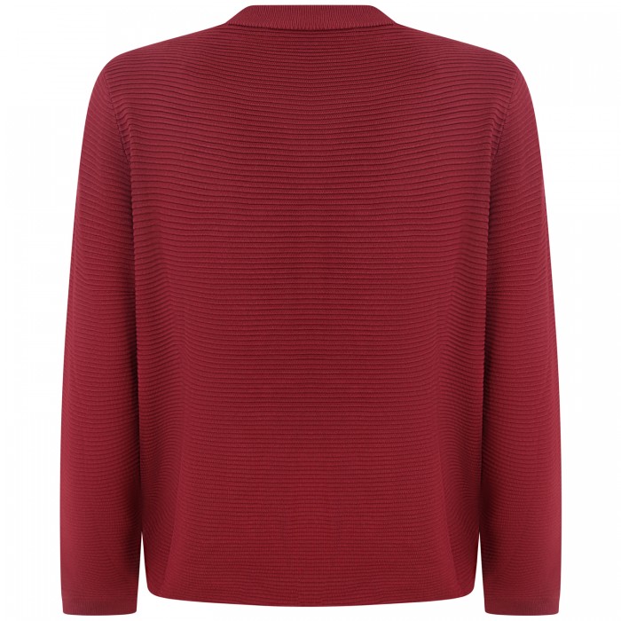 Maglione bordeaux a coste per uomo