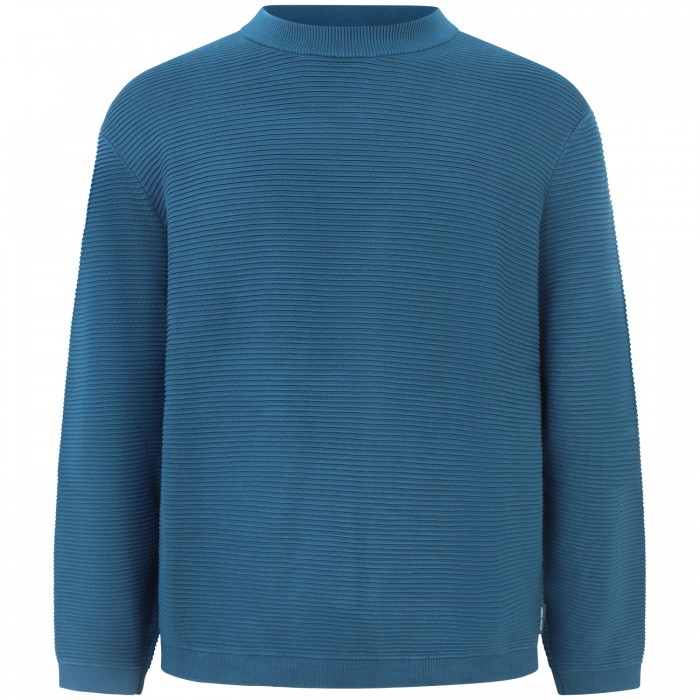Maglione blu a coste per uomo