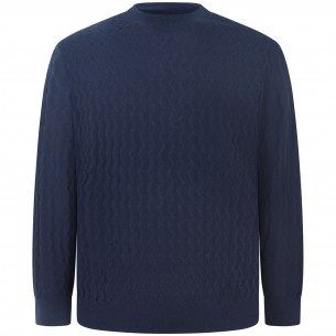 Maglione blu con mini logo...