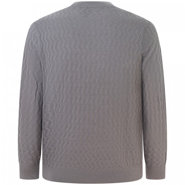 Maglione marrone con mini logo per uomo