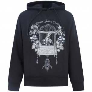 Felpa nera con strass  per...