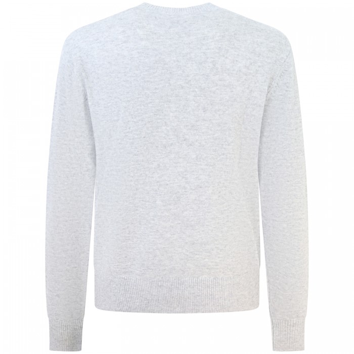 Maglione grigio con logo per uomo