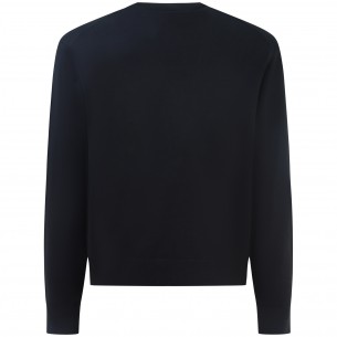 Maglione nero con logo per... 2