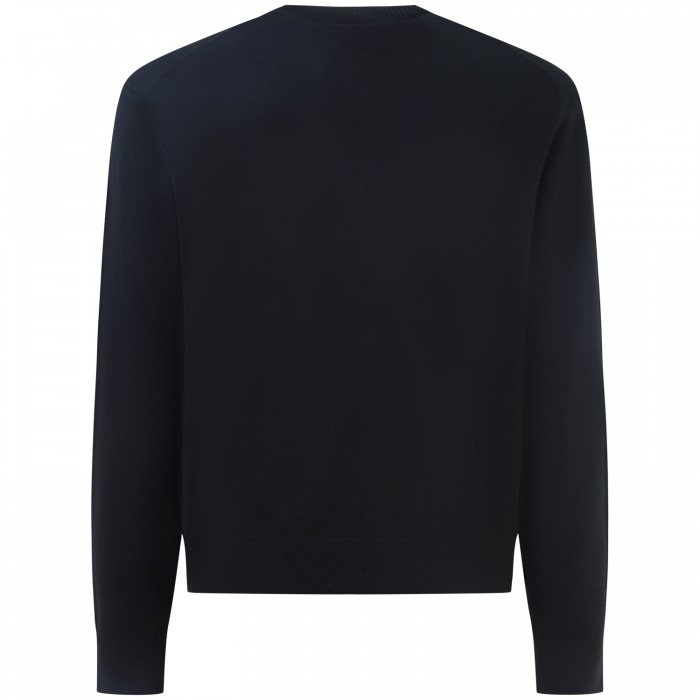 Maglione nero con logo per uomo