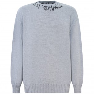 Maglione grigio con logo...